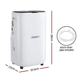 Devanti Dehumidifier 20L Air Purifier White